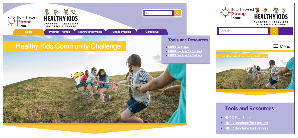 Healthy Kids website screenshots Healthy Kids website screenshots